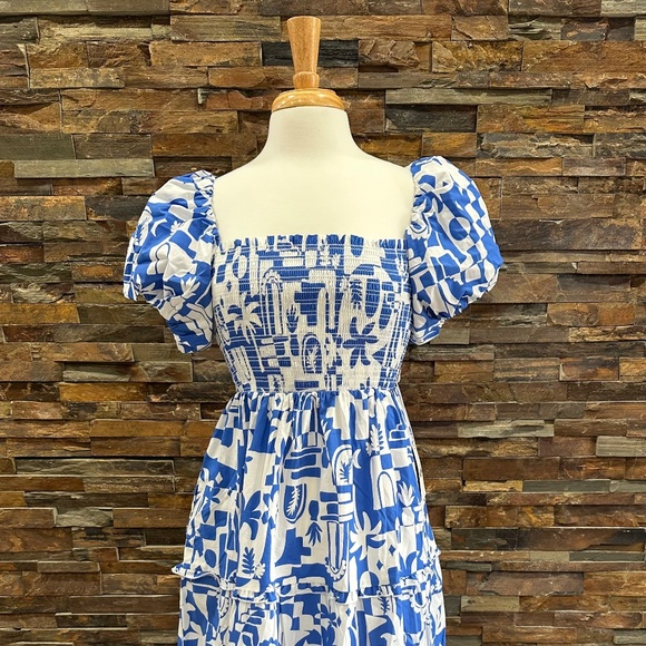 SHOW ME YOUR MUMU Revolve Afternoon Tea Dress In Santorini Escape - Picture 5 of 13